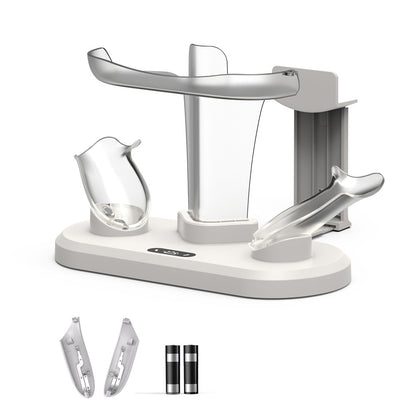 STARTRC GAMES For Meta Quest 3 / 3S Charging Dock Station with Dual Batteries, RGB Ambient Light, VR Headset Storage Holder