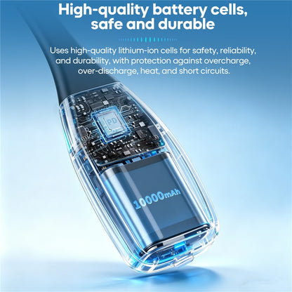 STARTRC GAMES 10000mAh Neck Mounted Power Bank for Meta Quest 3 / 3S / 2 / PICO 4 PD 18W Fast Charging VR Headset Battery Pack