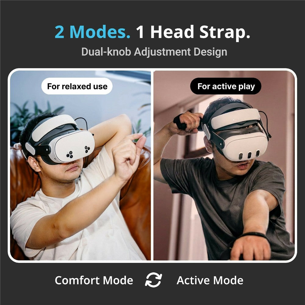 BOBOVR M3 Pro+ Rechargeable Head Strap with 6500mAh Battery and Charging Dock for Meta Quest 3 / 3S