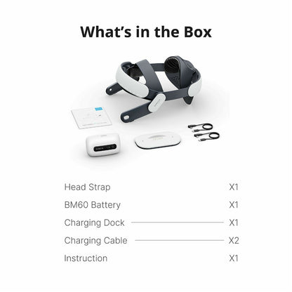 BOBOVR M3 Pro+ Rechargeable Head Strap with 6500mAh Battery and Charging Dock for Meta Quest 3 / 3S
