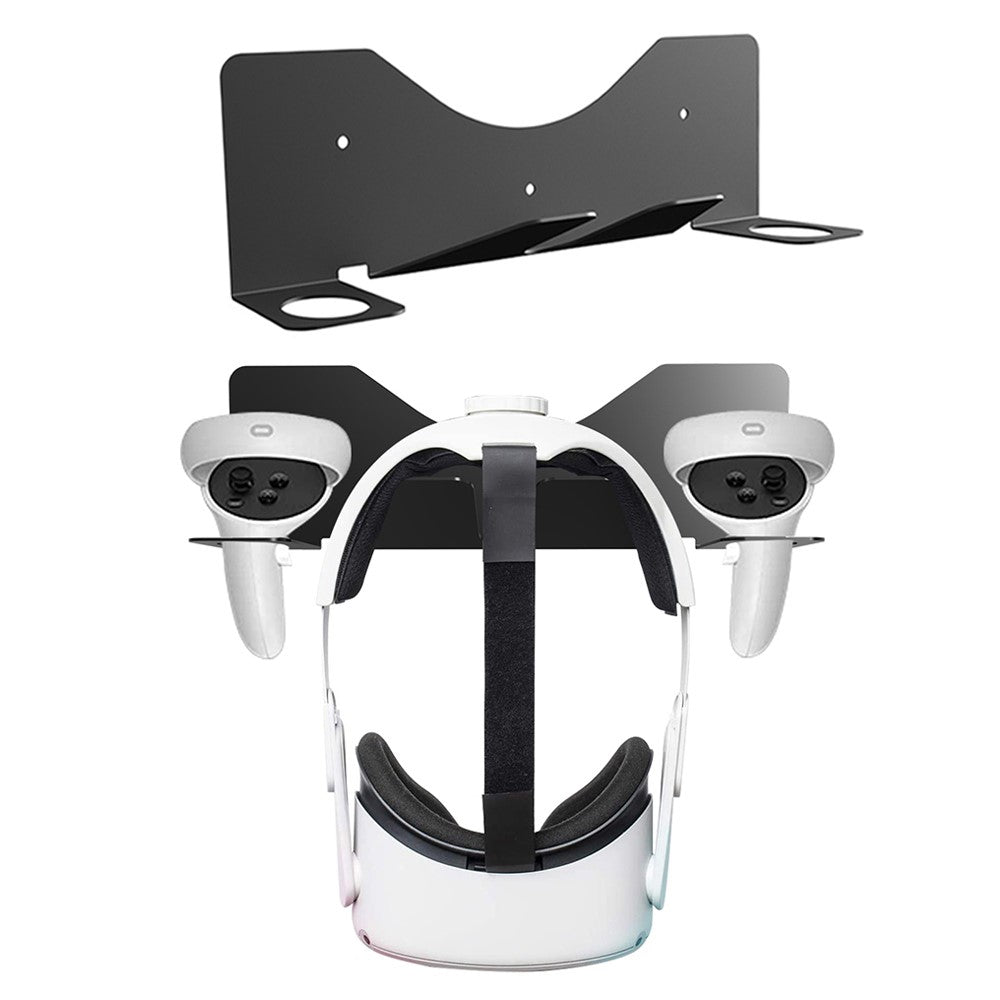 JYS JYS-MQ005 Wall Mounted Hook Stand VR Headset Controller Holder Storage Rack for Oculus Quest 2 / PS VR