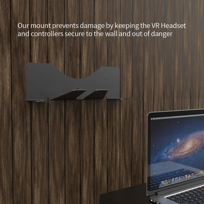 JYS JYS-MQ005 Wall Mounted Hook Stand VR Headset Controller Holder Storage Rack for Oculus Quest 2 / PS VR