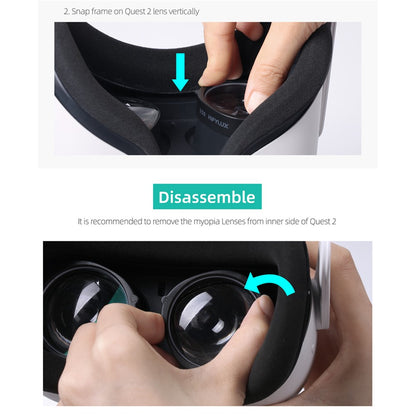 HIFYLUX QF11 1 Pair -5.0D Aspherical Resin Myopia Lenses VR Glasses Lenses Accessories for Oculus Quest 2