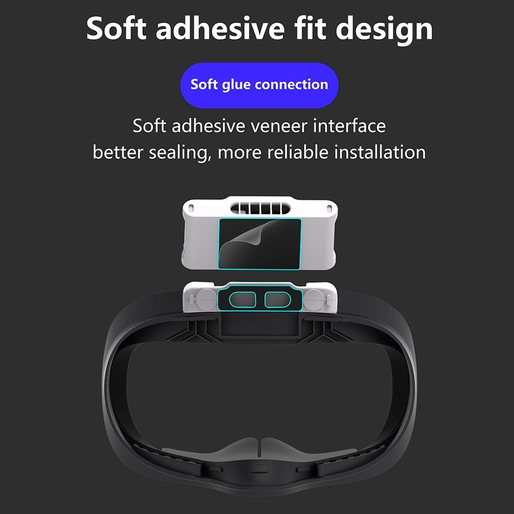 FIIT VR X2 for Oculus Quest 2 VR Cooling Fan Active Ventilation Air Circulation Fan Breathable Face Cover Pad