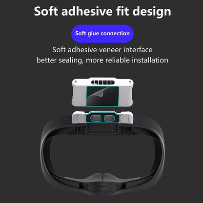 FIIT VR X2 for Oculus Quest 2 VR Cooling Fan Active Ventilation Air Circulation Fan Breathable Face Cover Pad