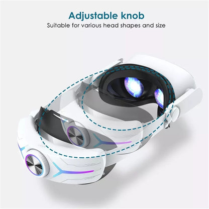 JY-HC2 For Oculus Quest 2 VR Glasses Headband Adjustable Head Strap with 8000mAh Battery
