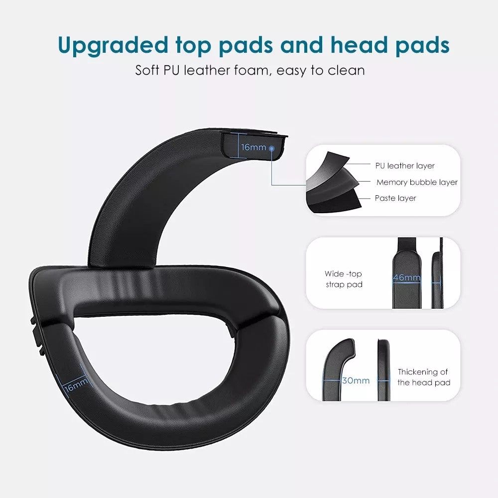 JY-HC2 For Oculus Quest 2 VR Glasses Headband Adjustable Head Strap with 8000mAh Battery