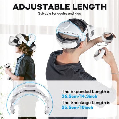 DEVASO Adjustable Head Strap for Meta Quest Pro / Quest 2 Elite Strap / Quest 3 Elite Strap / PICO 4 / PICO 4 Pro Accessories