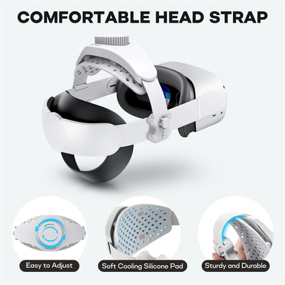 DEVASO Adjustable Head Strap for Meta Quest Pro / Quest 2 Elite Strap / Quest 3 Elite Strap / PICO 4 / PICO 4 Pro Accessories