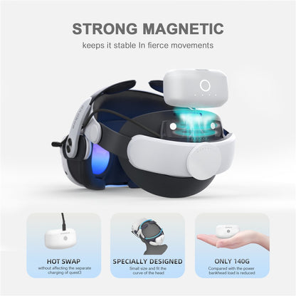 BOBOVR M3 Pro VR Head Strap for Meta Quest 3S / Quest 3 with Magnetic Detachable 5200mAh Battery Pack