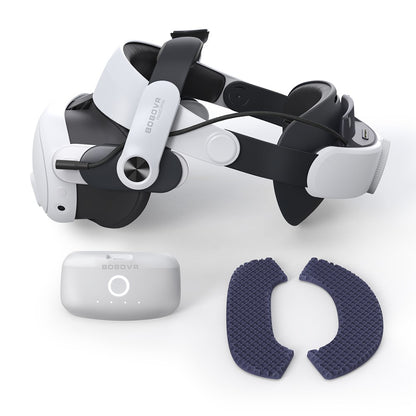 BOBOVR M3 Pro VR Head Strap for Meta Quest 3S / Quest 3 with Magnetic Detachable 5200mAh Battery Pack