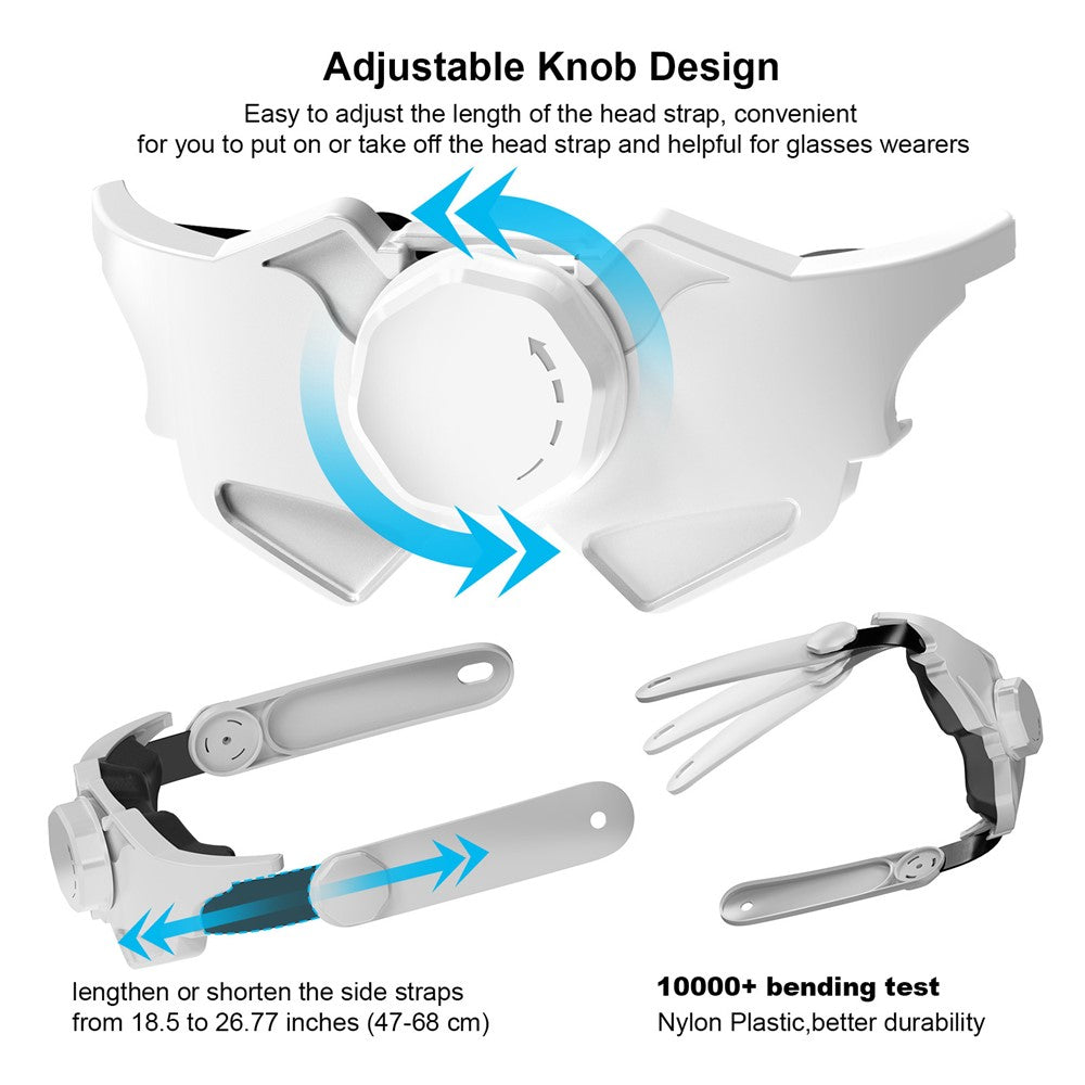 JYS JYS-MQ010 For Meta Quest 3 VR Headset Adjustable Head Strap Pressure Reduce Fixing Headband