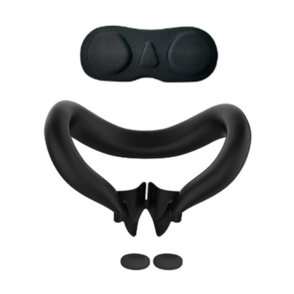For Meta Quest 3 VR Headset Silicone Face Mask + Lens Protective Cover + 2 Rocker Cap