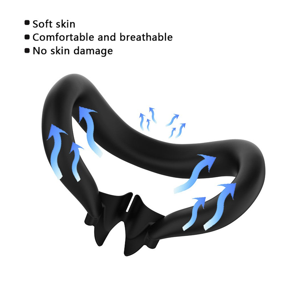 For Meta Quest 3 VR Headset Silicone Face Mask + Lens Protective Cover + 2 Rocker Cap