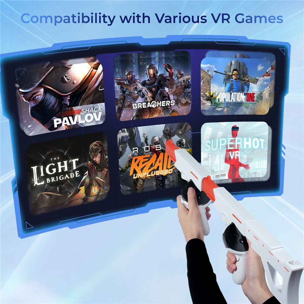 DEVASO For Meta Quest 3 VR Magnetic Suction Gunstock Game Controller Holder