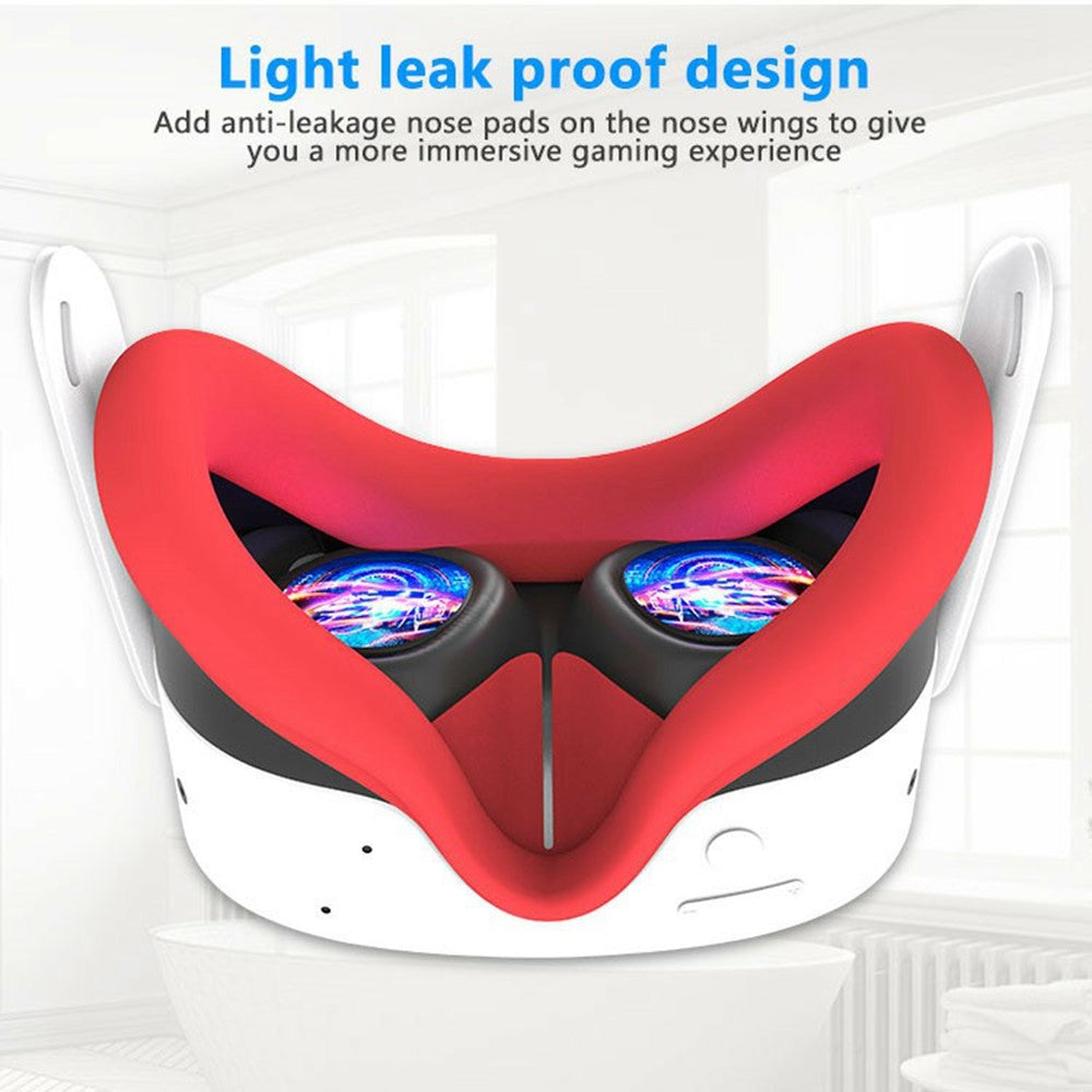 For Meta Quest 3S VR Facial Interface Silicone Case Anti-Sweat Face Pad Protective Cover