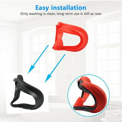 For Meta Quest 3S VR Facial Interface Silicone Case Anti-Sweat Face Pad Protective Cover
