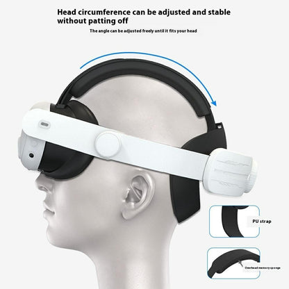 Adjustable VR Head Strap for Meta Quest 3S Folding Portable VR Headband