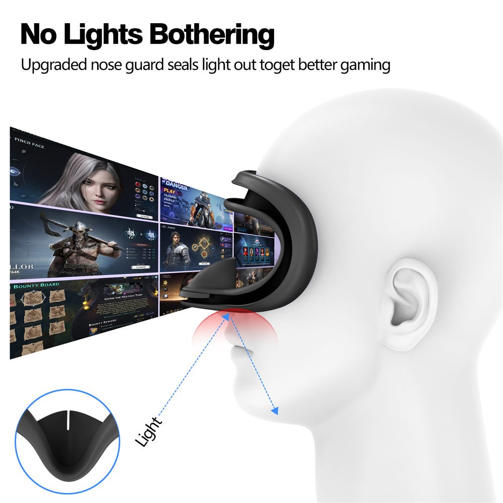 For Meta Quest 3S Silicone Accessory Set with VR Headset Cover  /  Controller Grips  /  Face Mask