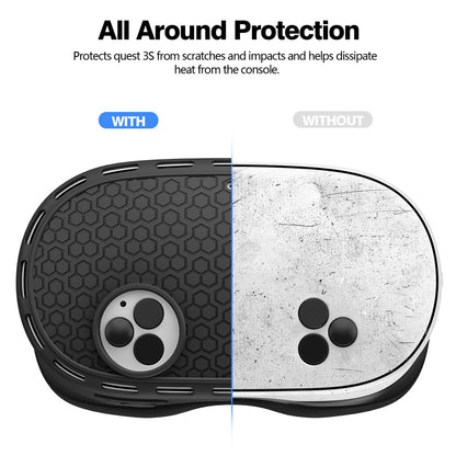 For Meta Quest 3S Silicone Accessory Set with VR Headset Cover  /  Controller Grips  /  Face Mask