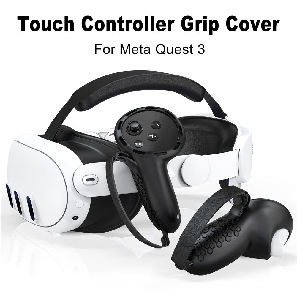 For Meta Quest 3S Silicone Accessory Set with VR Headset Cover  /  Controller Grips  /  Face Mask
