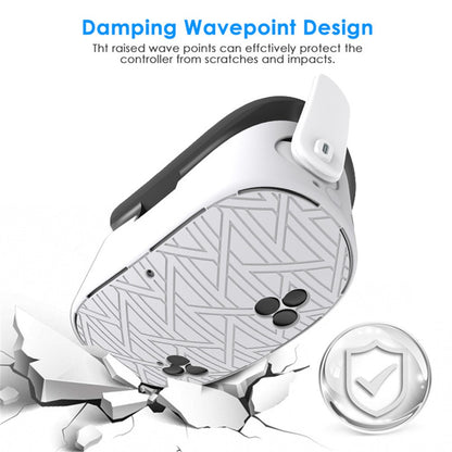 7Pcs Silicone Protective Case Set for Meta Quest 3S VR Headset Controller Grip Cover with Anti-Drop Damping Wavepoint Design