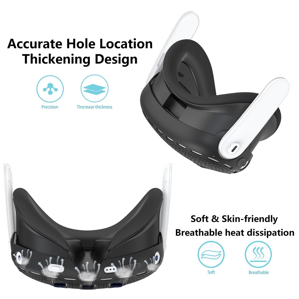 Protective Case for Meta Quest 3 VR Headset Anti-scratch Silicone Skin Cover