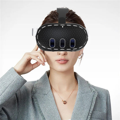 Protective Case for Meta Quest 3 VR Headset Anti-scratch Silicone Skin Cover