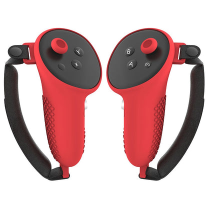 1 Pair for Meta Quest 3 / 3S Touch Controller Protective Cover Anti-Drop Silicone Case with Hand Strap