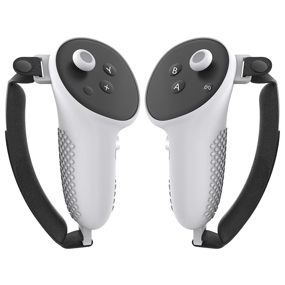 1 Pair for Meta Quest 3 / 3S Touch Controller Protective Cover Anti-Drop Silicone Case with Hand Strap
