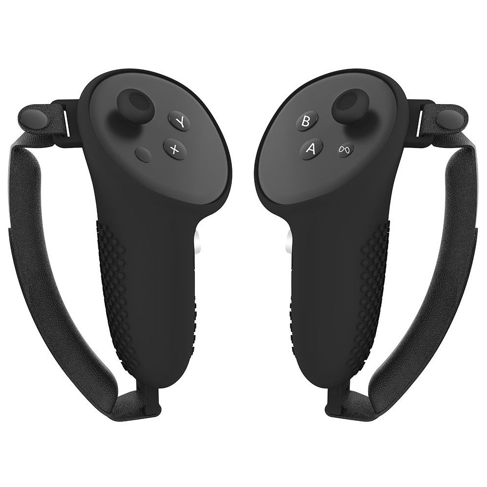 1 Pair for Meta Quest 3 / 3S Touch Controller Protective Cover Anti-Drop Silicone Case with Hand Strap