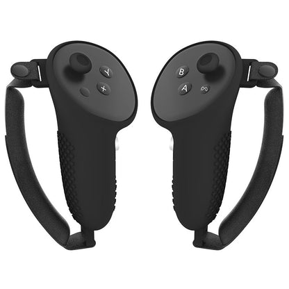 1 Pair for Meta Quest 3 / 3S Touch Controller Protective Cover Anti-Drop Silicone Case with Hand Strap