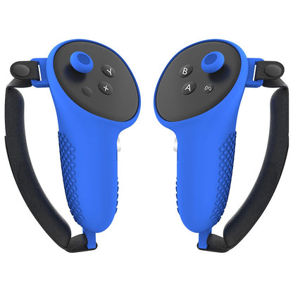 1 Pair for Meta Quest 3 / 3S Touch Controller Protective Cover Anti-Drop Silicone Case with Hand Strap