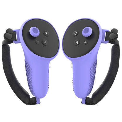 1 Pair for Meta Quest 3 / 3S Touch Controller Protective Cover Anti-Drop Silicone Case with Hand Strap