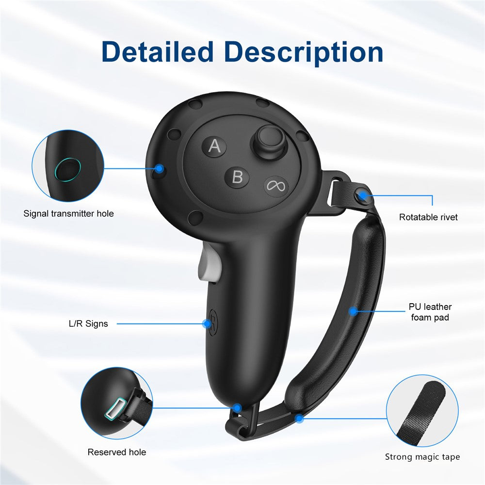 WOLMTT 1 Pair for Meta Quest 3 Touch Controller Anti-drop Protective Cover Silicone Sleeve