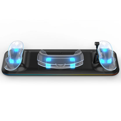 Charger Station for Meta Quest 3 VR Headset and Double Controller Charging Dock