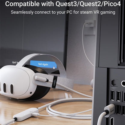 SYNTECH M32C1-5 5M VR Headset Charging Cable for Meta Quest 3S / 3 / 2 Fast Charging Cord 18W USB 3.0