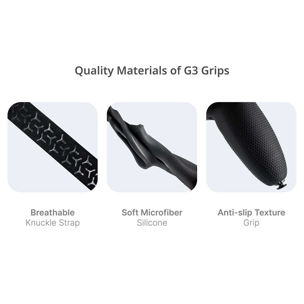 BOBOVR G3 For Meta Quest 3 / Quest 3S Controller Silicone Protective Grip Cover Set with Adjustable Knuckle Strap