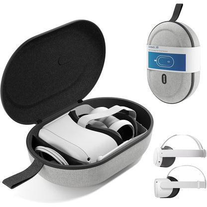 SYNTECH Size S Storage Case for Meta Quest 3S  /  Quest 3  /  Quest 2 VR Headset EVA Hard Shell Carrying Bag