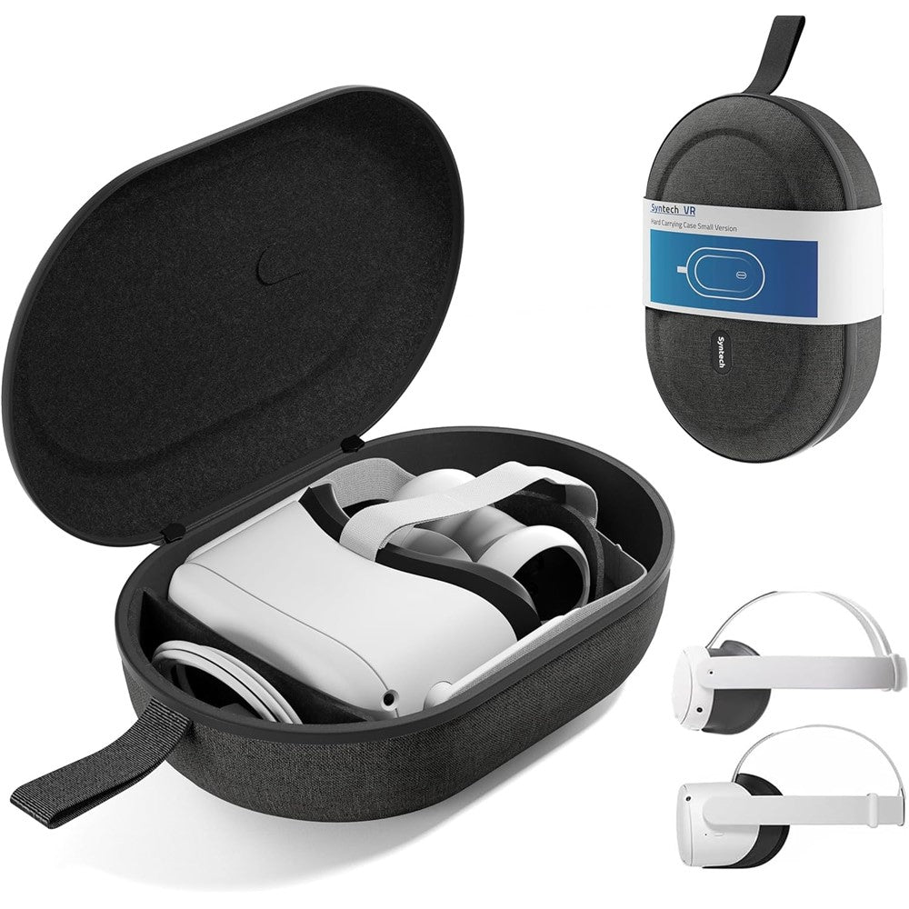 SYNTECH Size S Storage Case for Meta Quest 3S  /  Quest 3  /  Quest 2 VR Headset EVA Hard Shell Carrying Bag