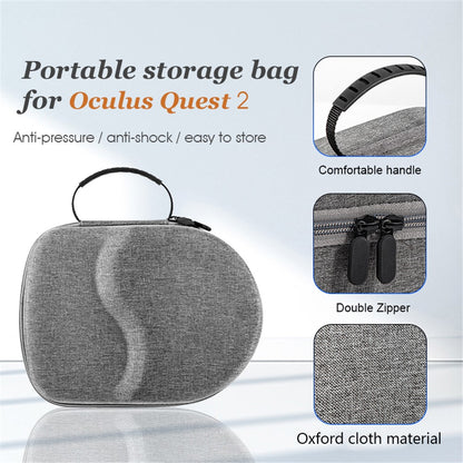 DEVASO For Oculus Quest 2 VR Glasses Portable Storage Bag Oxford Cloth Handbag Carrying Case
