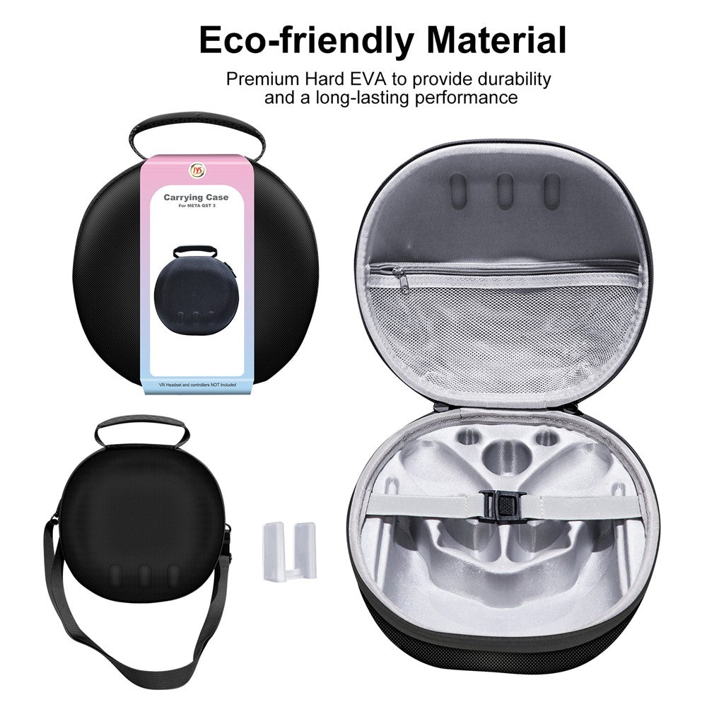 Hard EVA Carrying Case for Meta Quest 3 VR Headset Travel Portable Storage Bag