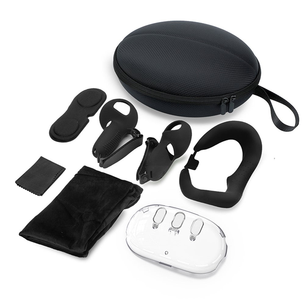 JYS JYS-MQ016 For Meta Quest 3 Headset Protective Shell Handle Cover Silicone Eye Mask Set