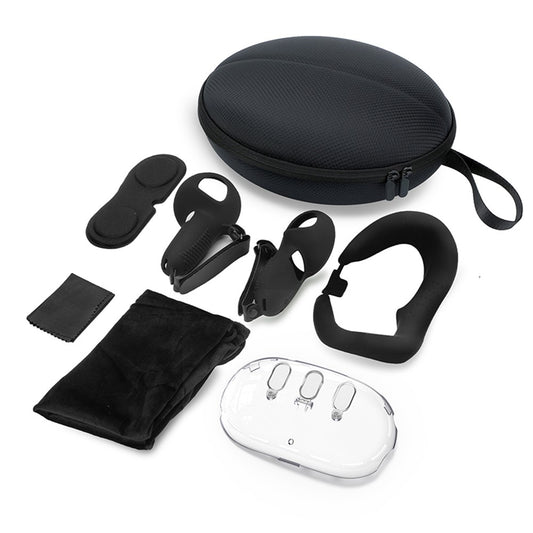 JYS JYS-MQ016 For Meta Quest 3 Headset Protective Shell Handle Cover Silicone Eye Mask Set