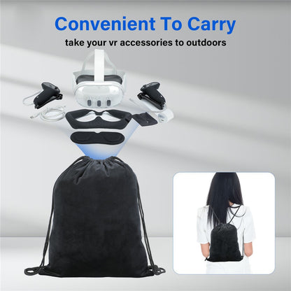 JYS JYS-MQ016 For Meta Quest 3 Headset Protective Shell Handle Cover Silicone Eye Mask Set
