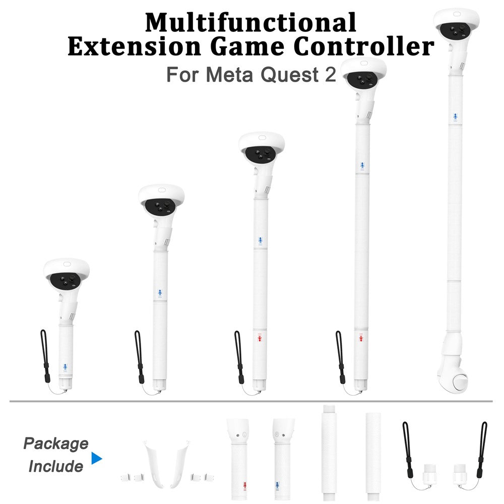 1 Pair For Meta Quest 2 VR Extension Grips VR Game Controllers Handle