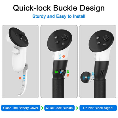 4-In-1 VR Gaming Controller Extension Cover For Meta Quest 3 Auxiliary Tool