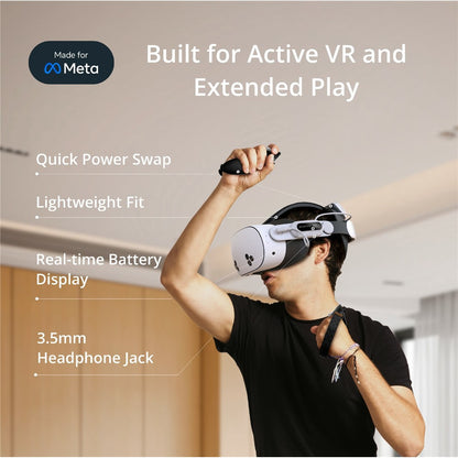 BOBOVR E3 Pro For Meta Quest 3 / 3S Head Strap with 10000mAh Battery VR Headset Headband