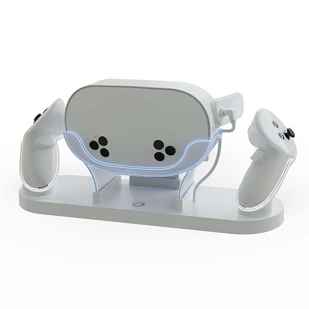 IPLAY HBV-637 For Meta Quest 3S / 3 VR Headset Charging Dock Controller Desktop Charger with LED Light