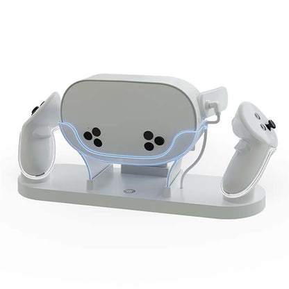 IPLAY HBV-637 For Meta Quest 3S / 3 VR Headset Charging Dock Controller Desktop Charger with LED Light